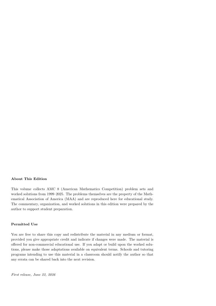 AMC 8 — Chronological — title page