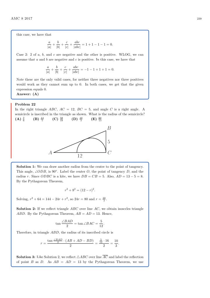 AMC 8 — Chronological — sample page
