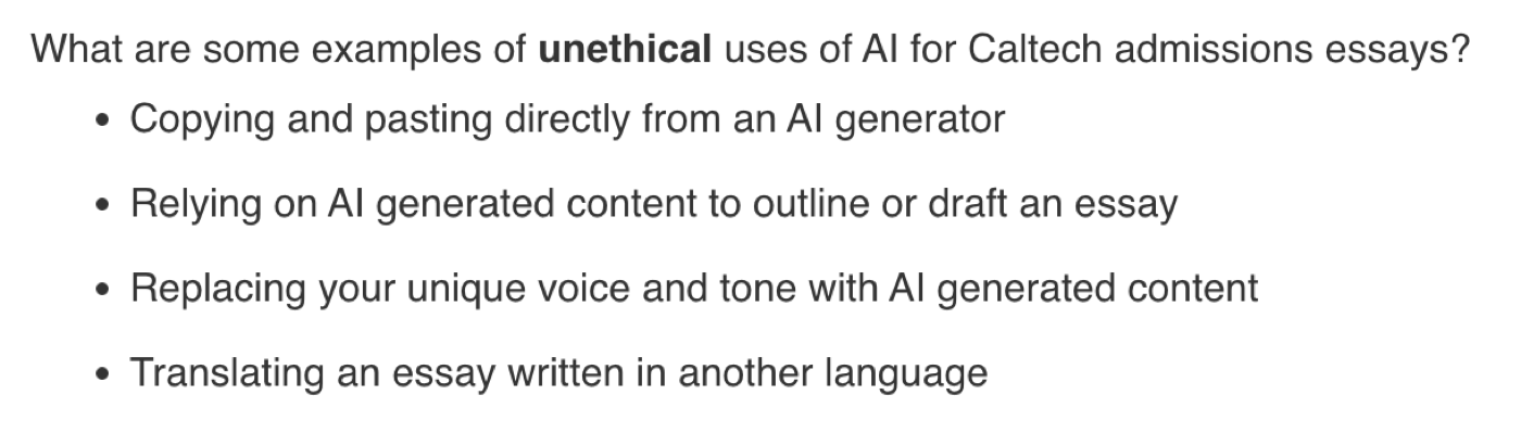 Caltech guidelines detail