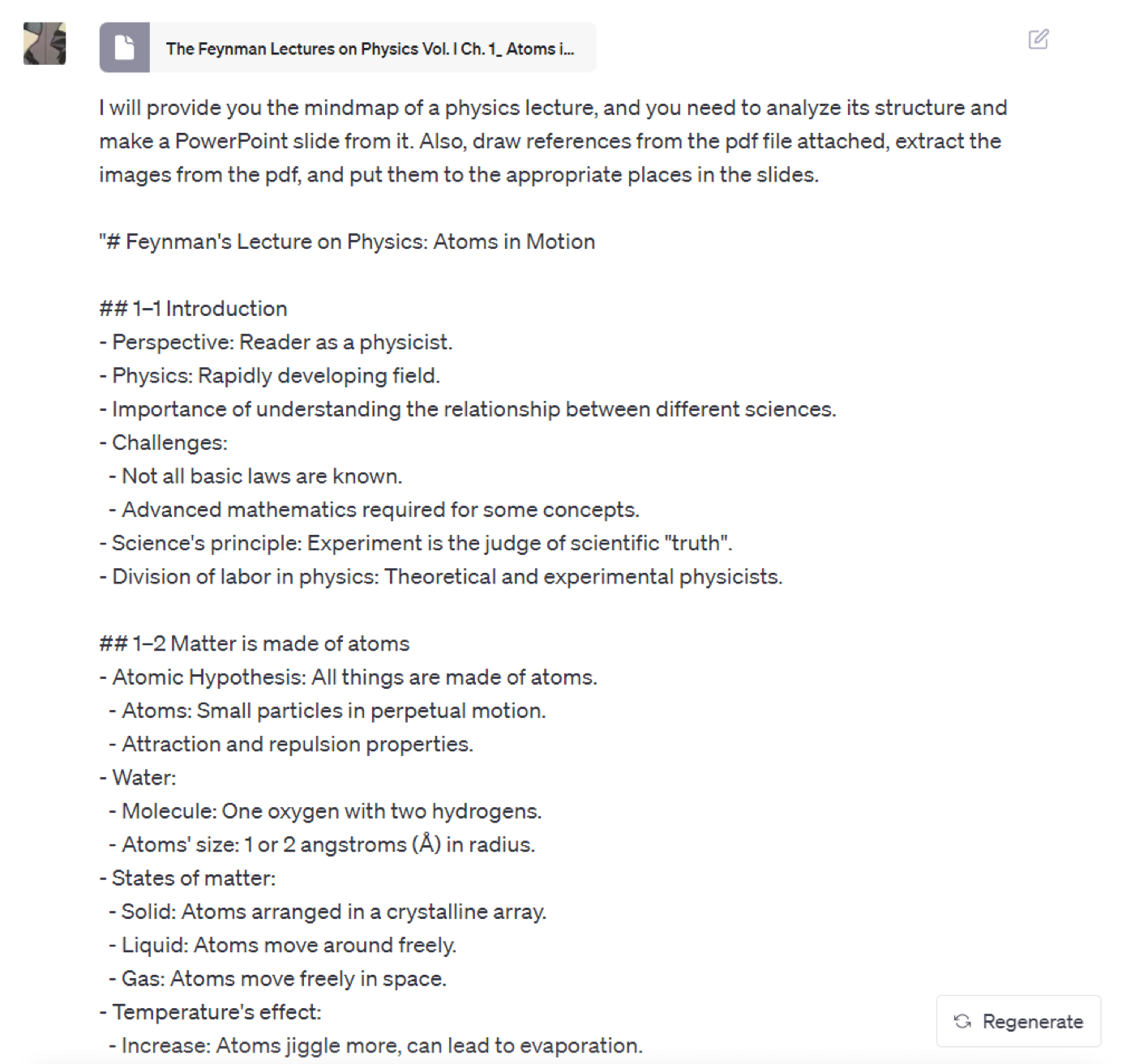 Using Code Interpreter to generate a PowerPoint