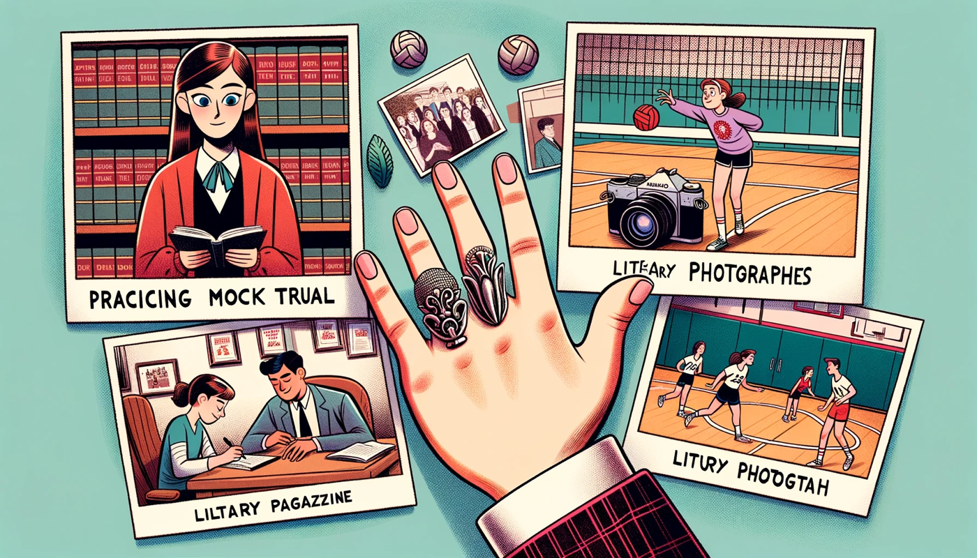 DALL-E 3 illustration for paragraph 7: mock trial and photography