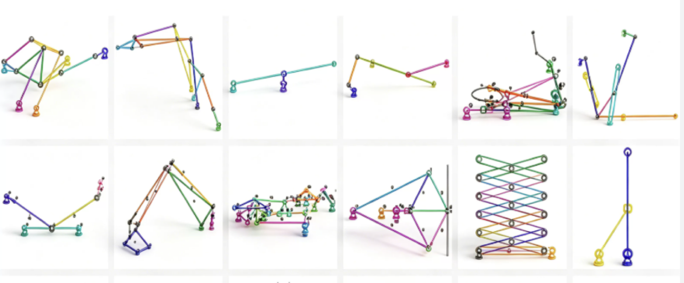 Linkage mechanism diagrams from the project